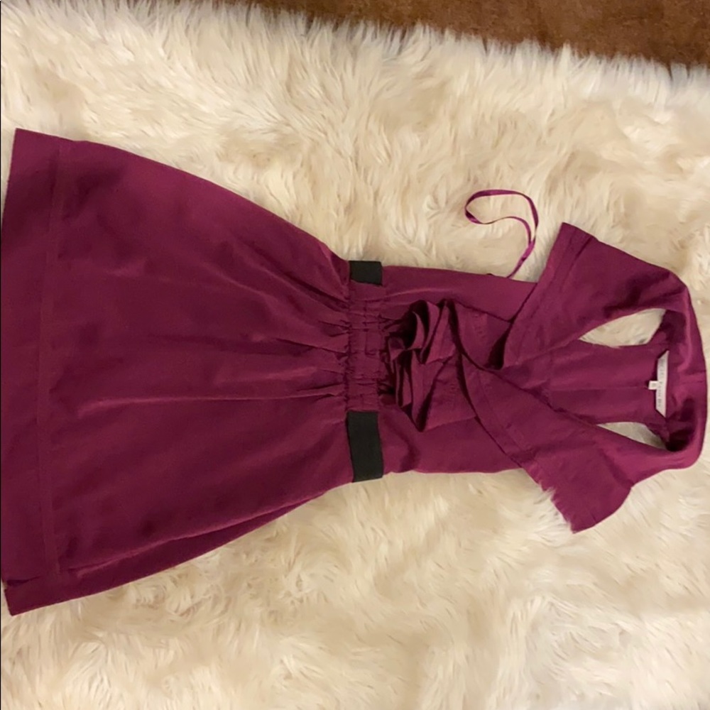 Rachel Roy color dress with stretch black belt